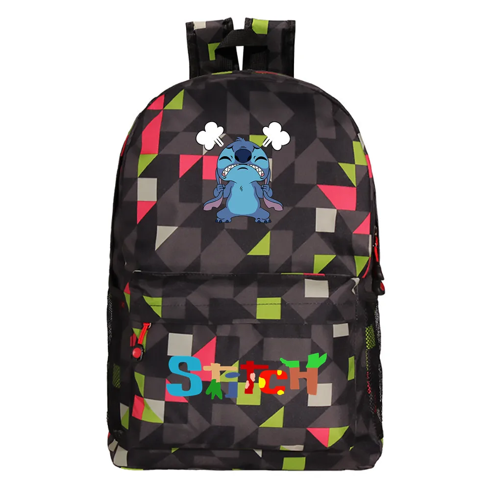 MINISO Stitch กระเป๋าเป้สะพายหลังอะนิเมะคอสเพลย์ Unisex นักเรียนโรงเรียนกระเป๋าการ์ตูนกระเป๋าถือแล็ปท็อป Rucksack กระเป๋ากลางแจ้ง