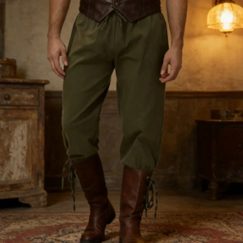 

Мужские брюки в стиле стимпанк и ренессанс, средневековые леггинсы с застежкой, винтажный костюм для театральных выступлений