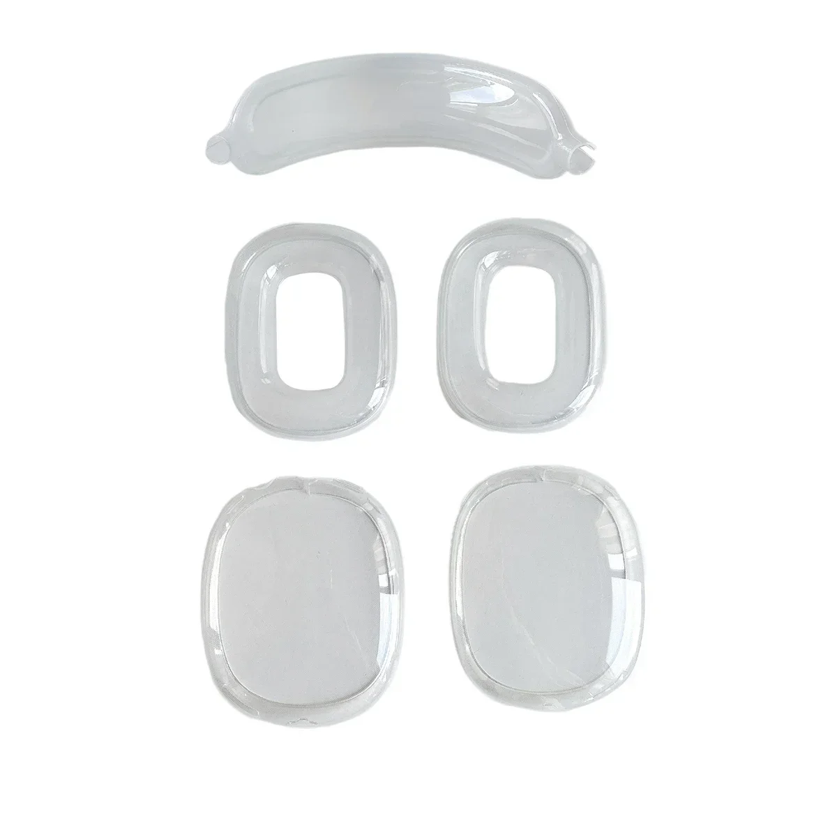 Étui de protection transparent 5 en 1 pour Airpods Max, housse de téléphone en silicone transparent pour sauna, coque souple minimaliste pour fille et femme