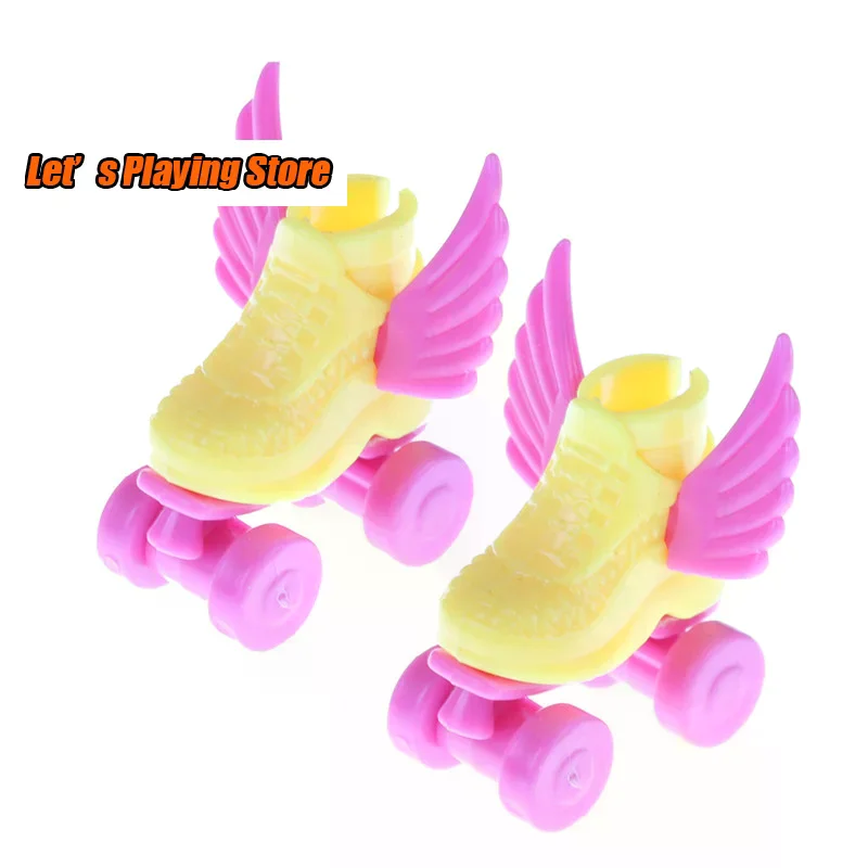 For Girls Christmas Decorative 1pair 3cm Roller Skate Fancy Doll Shoes Toys
