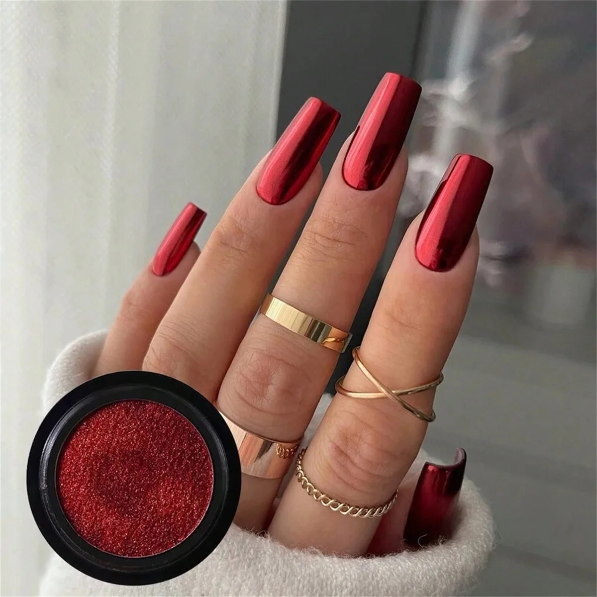 1pc Kürbis Magie Spiegel Pulver Chrom Nagel Pulver Holographische Laser Farbe Nagel Pulver Funkelnden Nail art Creation Werkzeug – Detail 11