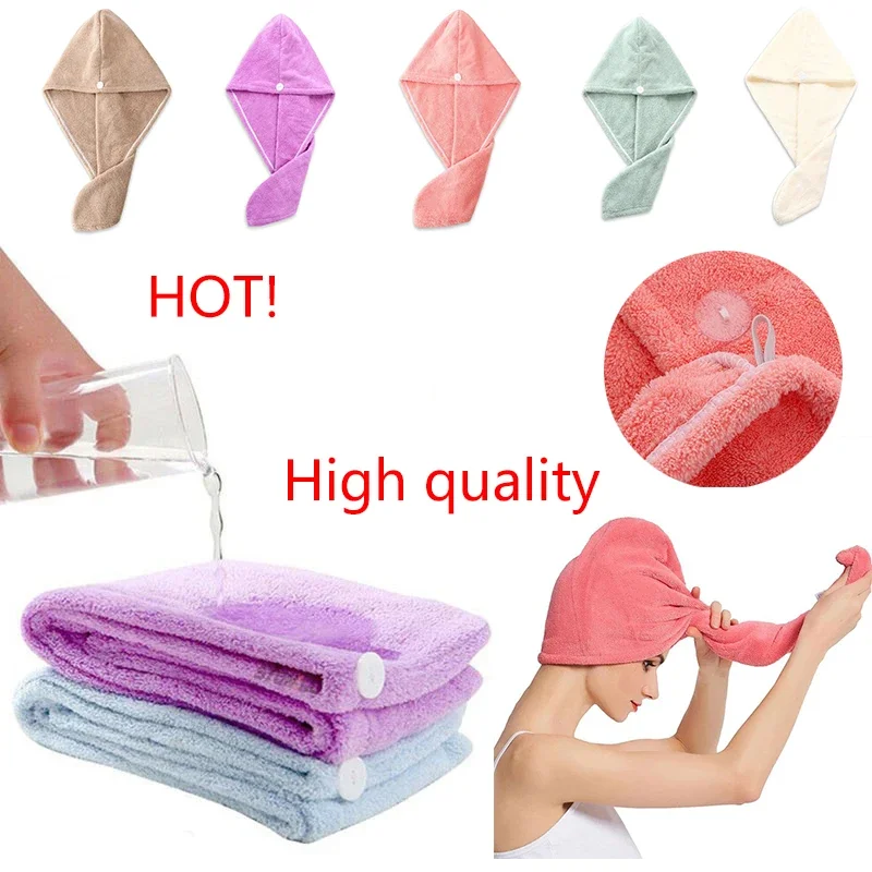 

Super Absorbent Microfiber Coral Velvet Hair Drying Towel Quick Dry Hair Turban