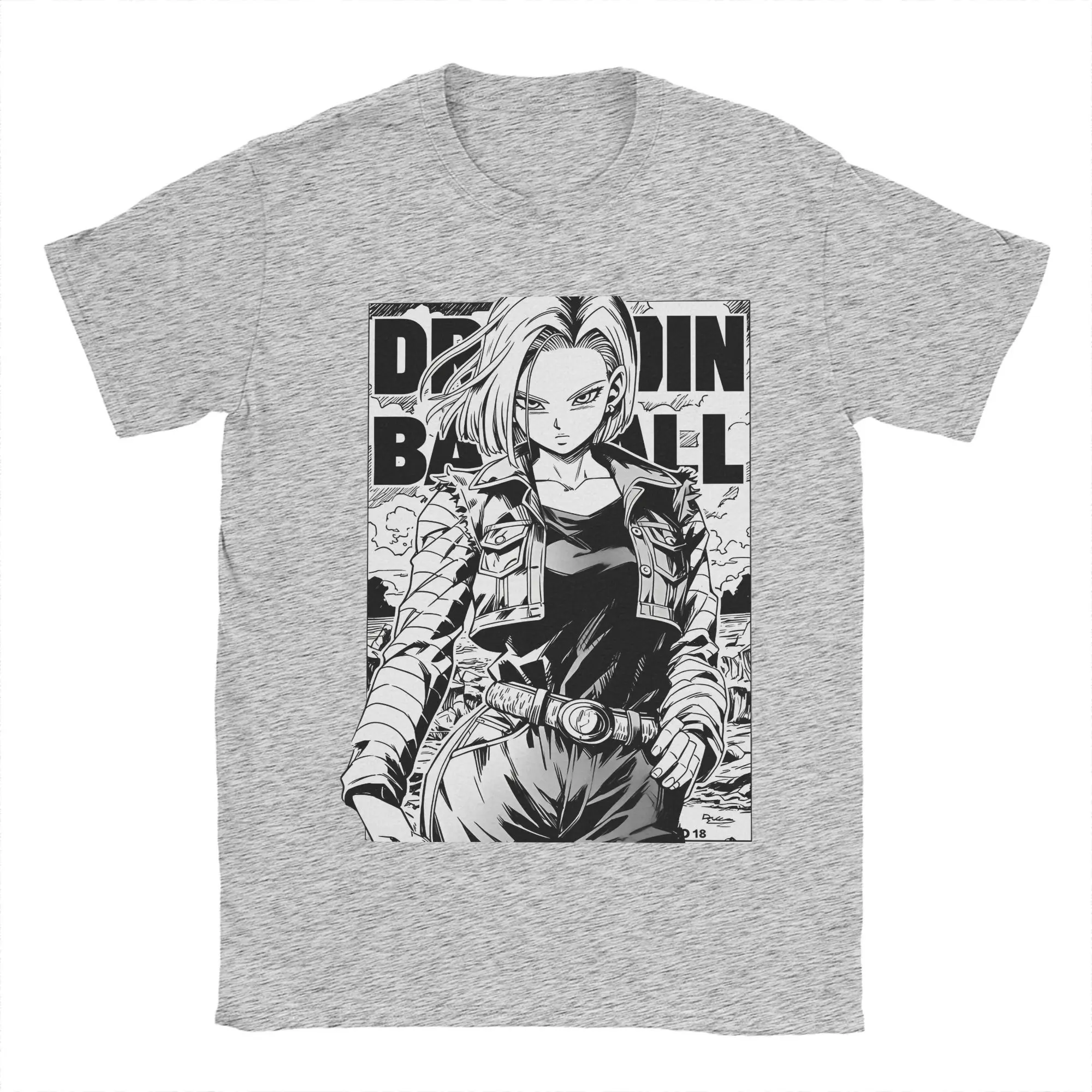 2026 Chinesisches Neujahr Android 18 Dragon Ball Z T-Shirt für Herren und Damen, Rundhals-Kurzarm-T-Shirt, Große Größen