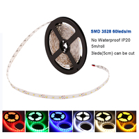 5m 300 LEDs 12V SMD 3528 IP20 IP65 LED Strip Light Tape  Ribbon RGB Single Color for home decor