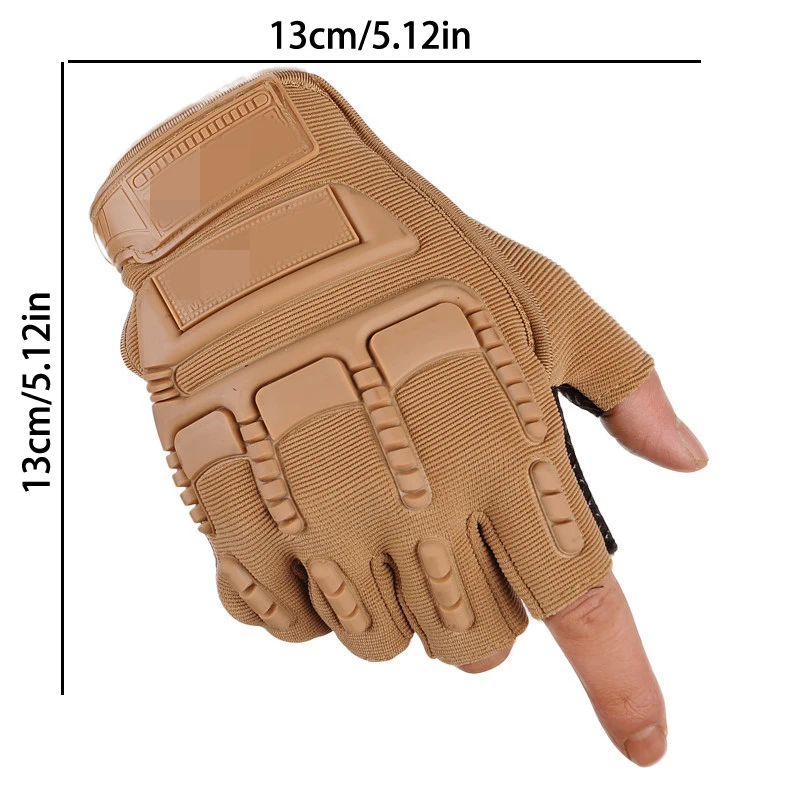 Men Half-finger Gloves Breathable Non-slip Fingerless Tactical Gloves Bicycle Cycling Sport Unisex Hiking Riding Fishing Mittens