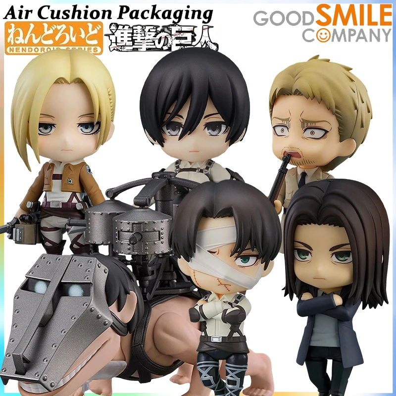 Figuras de Acción Originales GSC de la Serie Nendoroid, Ataque a los Titanes: Annie Leonhart, Reiner Braun, Eren Jaeger, Mikasa Ackerman