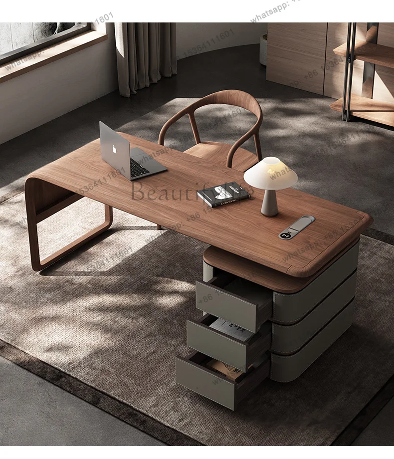 

Modern Luxury Executive Desk Manager Designer Storage Shelf Office Desks Computer Room Luxury Mesa De Escritorio Home Office