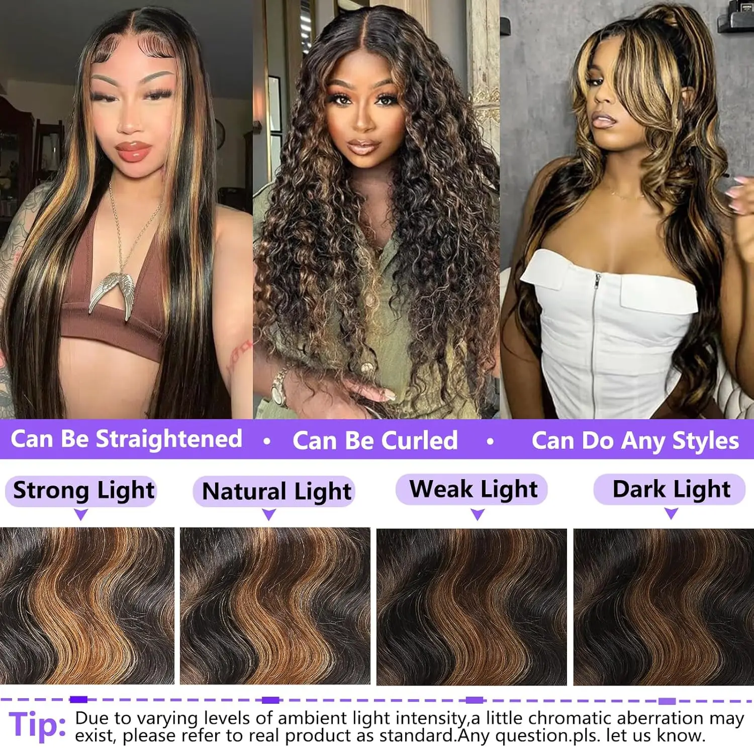 العسل شقراء الدانتيل شعر مستعار أمامي شعر الإنسان 13x4 HD الدانتيل شعر مستعار أمامي 4/27 تسليط الضوء على أومبير الجسم موجة الدانتيل أمامي غلويليس الباروكات