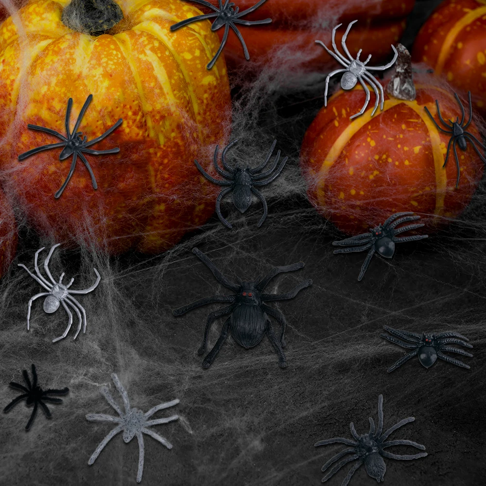 هالوين الديكور شبكة العنكبوت العناكب وهمية محاكاة العناكب المزحة الدعائم حفلة الهالوين DIY ديكور لوازم ديكور الغلاف الجوي #5