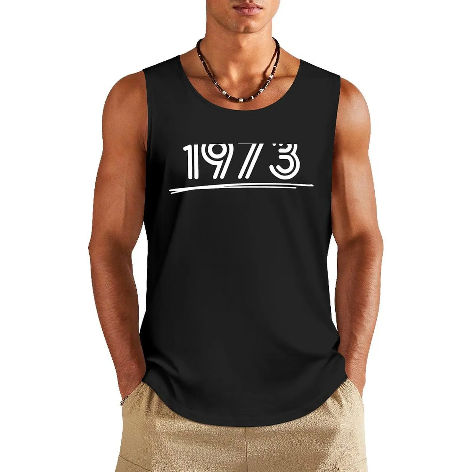 

1973 Tank Top Gym man cool things Men's sleeveless