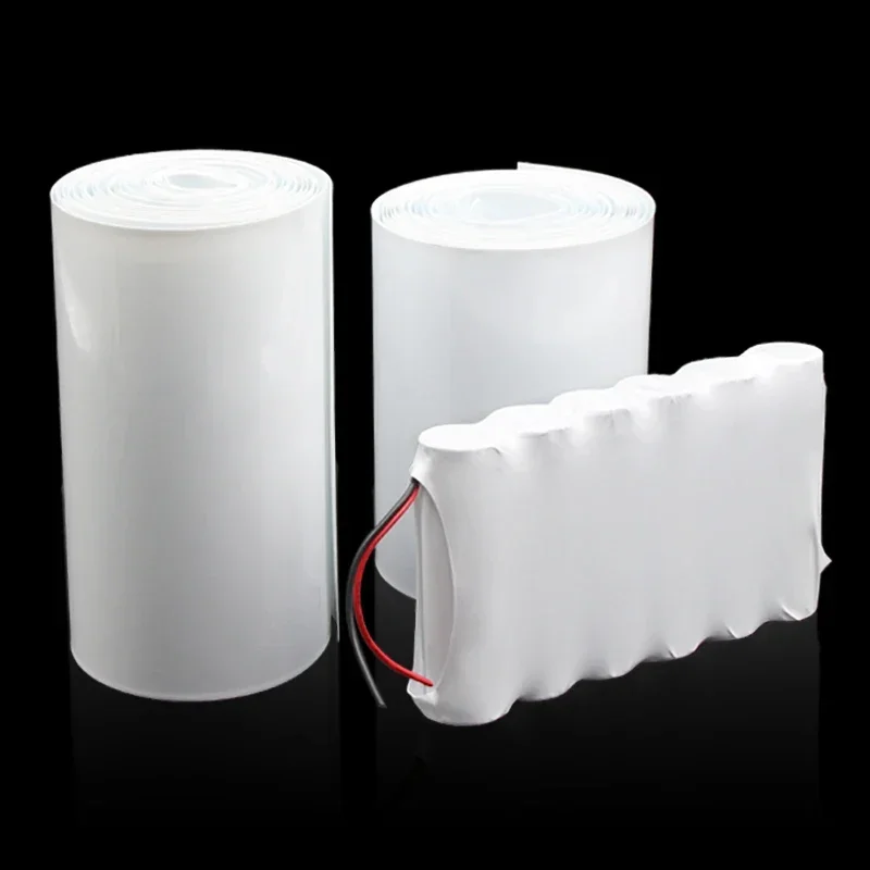 160mm ~ 250mm White PVC Heat Shrink Tube 18650 Lipo Battery Pack 1M~10M Insulated Protection Film Wrap lithium Case Cable Sleeve