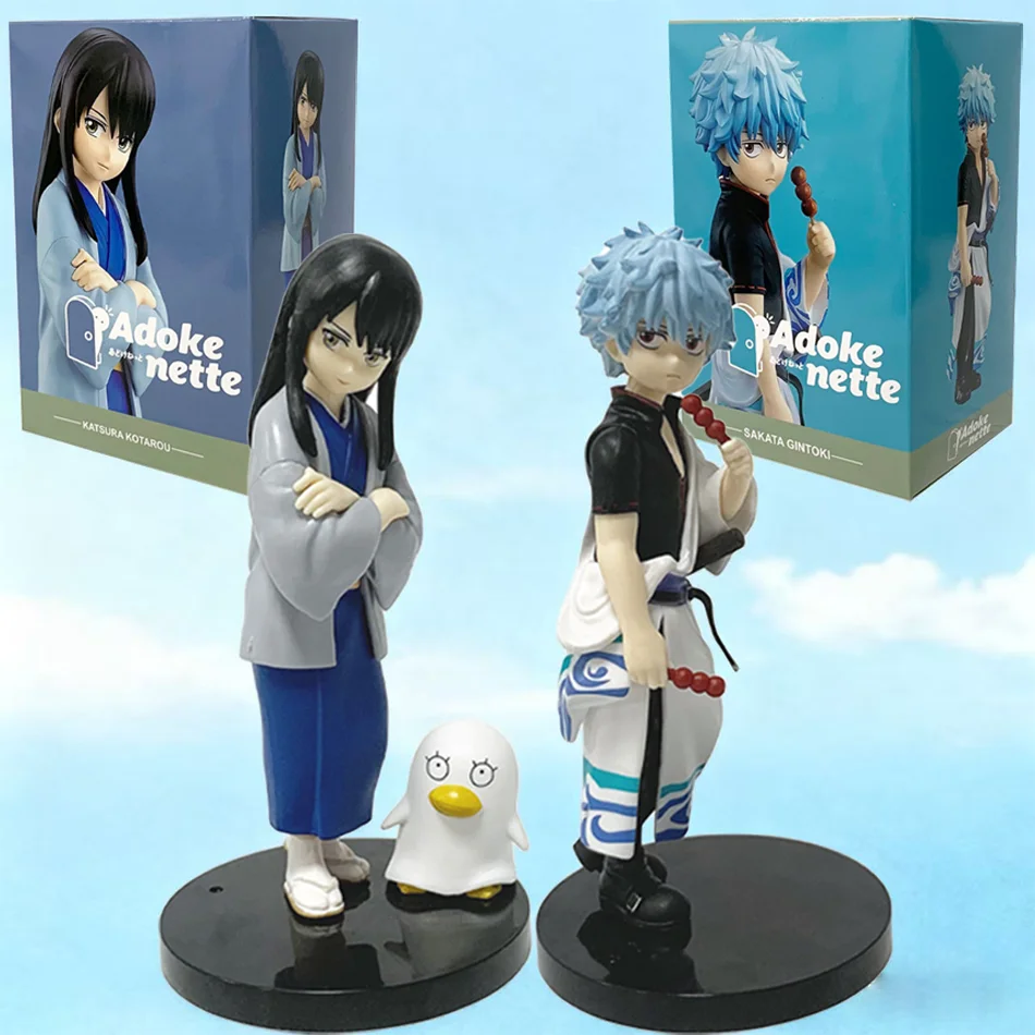 Nuovo In magazzino 14 CENTIMETRI Anime Gintama Figura Sakata Gintoki Katsura Kotarou Modello di Animazione Giocattoli Regali Collezione Decorazione Ornamenti