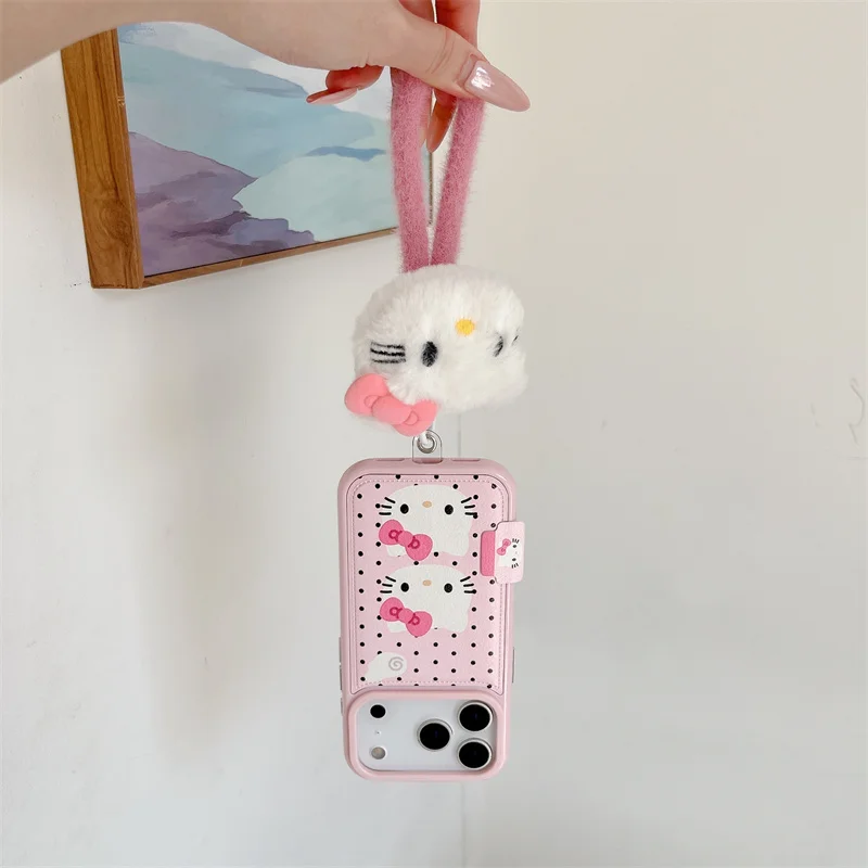 الفاخرة الوردي مرحبا كيتي الرمال المتحركة جراب هاتف آيفون 16 15 14 13 17 ProMax 15 زائد لينة مكافحة قطرة سيليكون الوفير غطاء #4