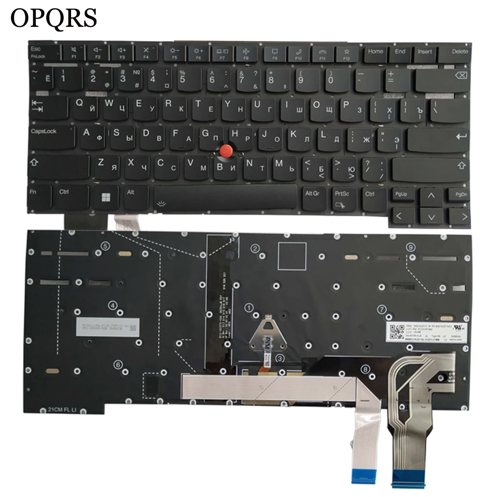 

NEW For Lenovo ThinkPad T14s Gen 2 P1 GEN4 X1 Extreme Gen4 Russian laptop keyboard backlit No frame