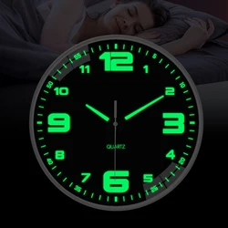 1pc glow-in-the-dark wall clock, silent non-ticking, battery-powered glow-in-the-dark wall clock, home decor