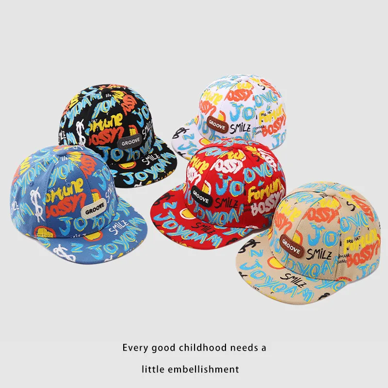 2024 New Kids Baseball Cap Boy Girl Snapback Hip Hop Cap Fashion Letters Children Baby Cap Adjustable Sun Hat For 3-10Y