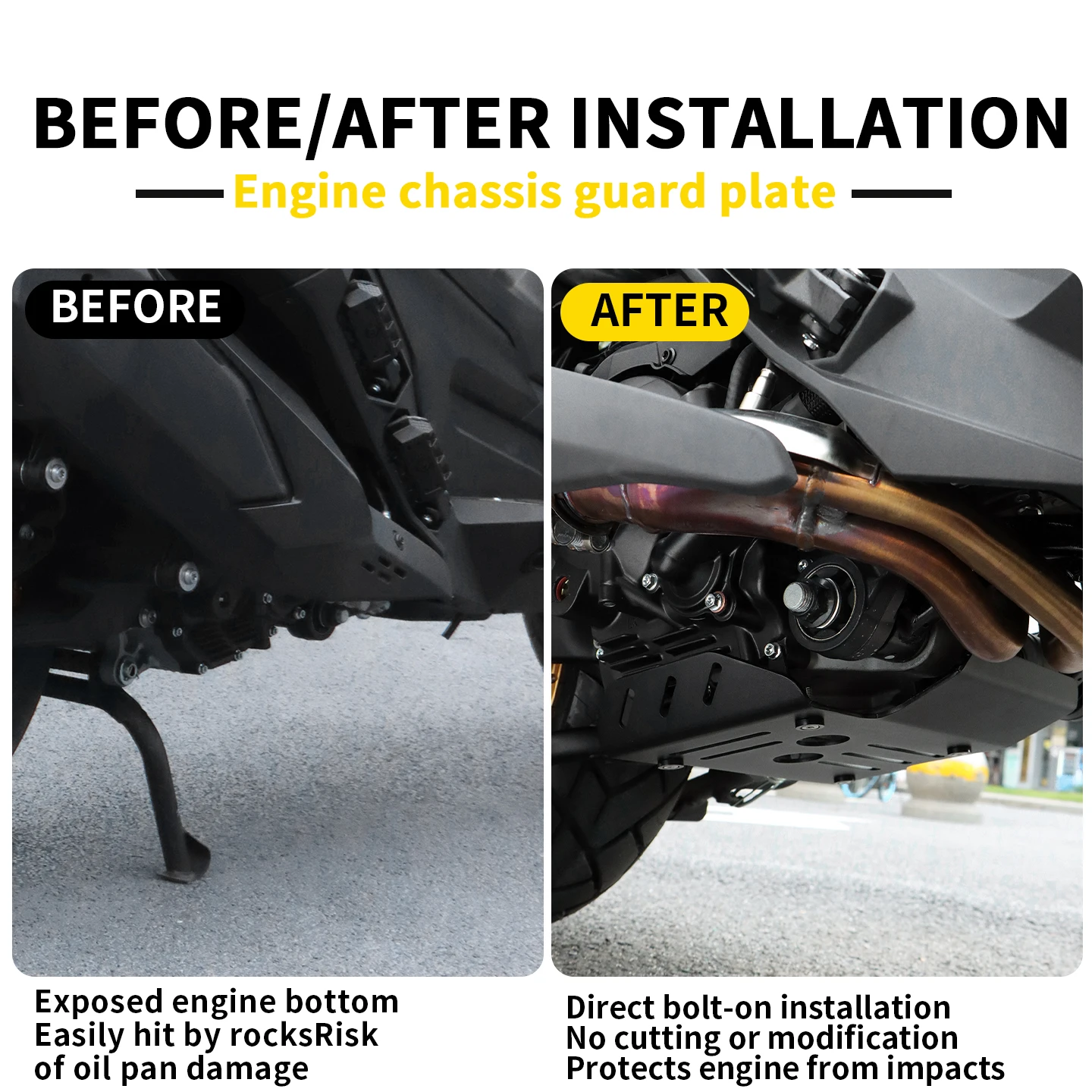 For VOGE SR450X Engine Guard Plate Aluminum Alloy Protective Cover Lower Guard Plate Oil Pan Protection Motorcycle Modification