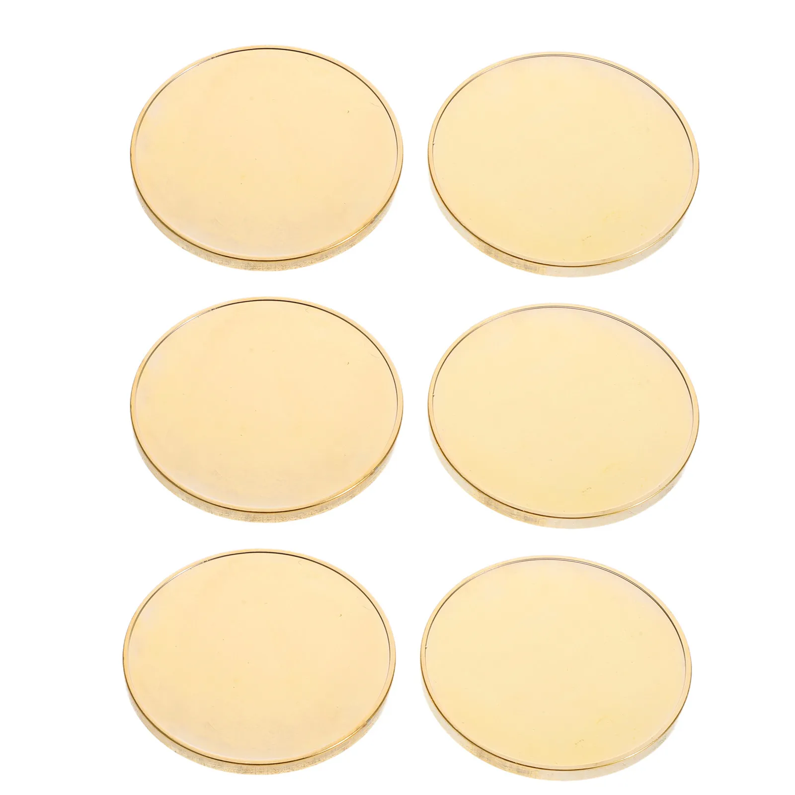 

6Pcs Round Metal Blank Coins 1.73 Inch for Laser Engraving Engravable DIY Coin Blanks Jewelry Craft Supplies Blank Coin
