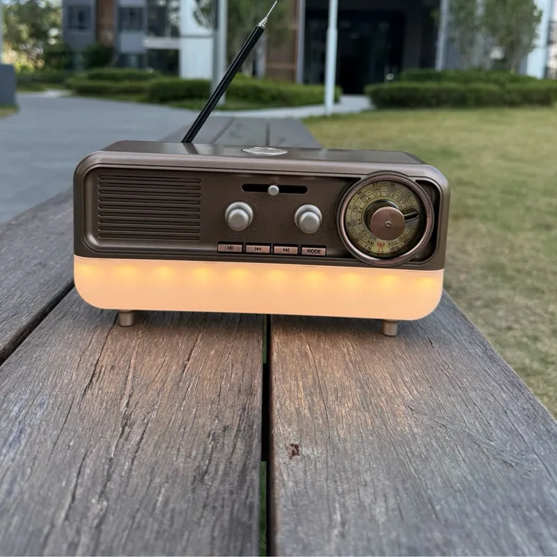 

Creative Portable Radio Speaker RGB Mood Lights USB-C Charging Port Support USB Drive/TF Card MP3 Playback AM/FM/SW Bands Radios