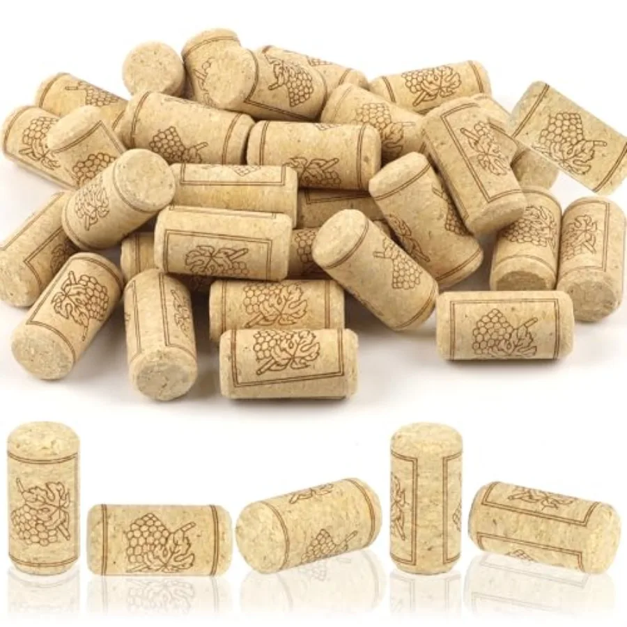 

35 Pack Straight Wine Corks, #8 Soft Wood Cork Stoppers, 7/8" x 1 3/4" Corks For Crafts, Leakproof Bottle Corks For Beer, Wine