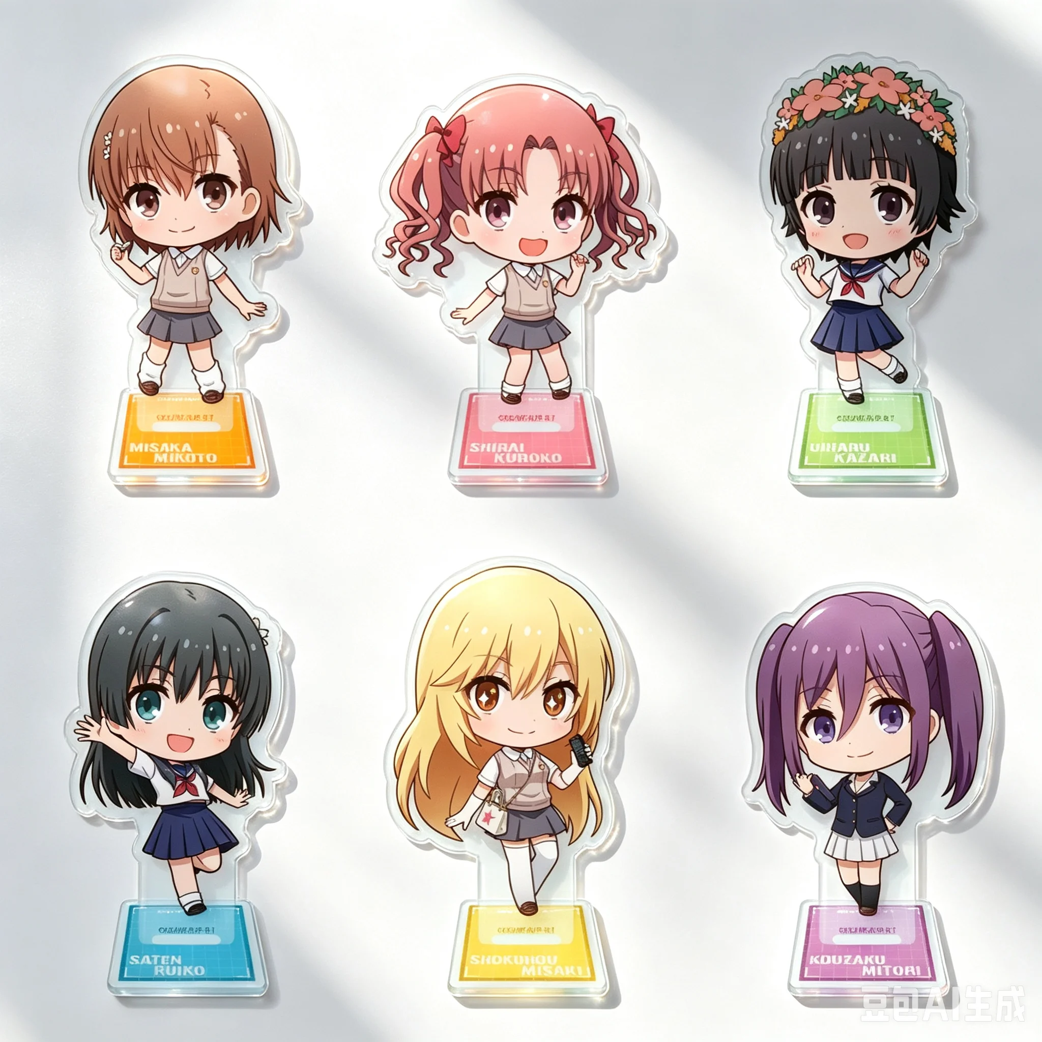 Anime A Certain Scientific Railgun Acrylic Figure Stand Model Plate Desk Decorations Animation Peripheral Fans Gifts Keychains