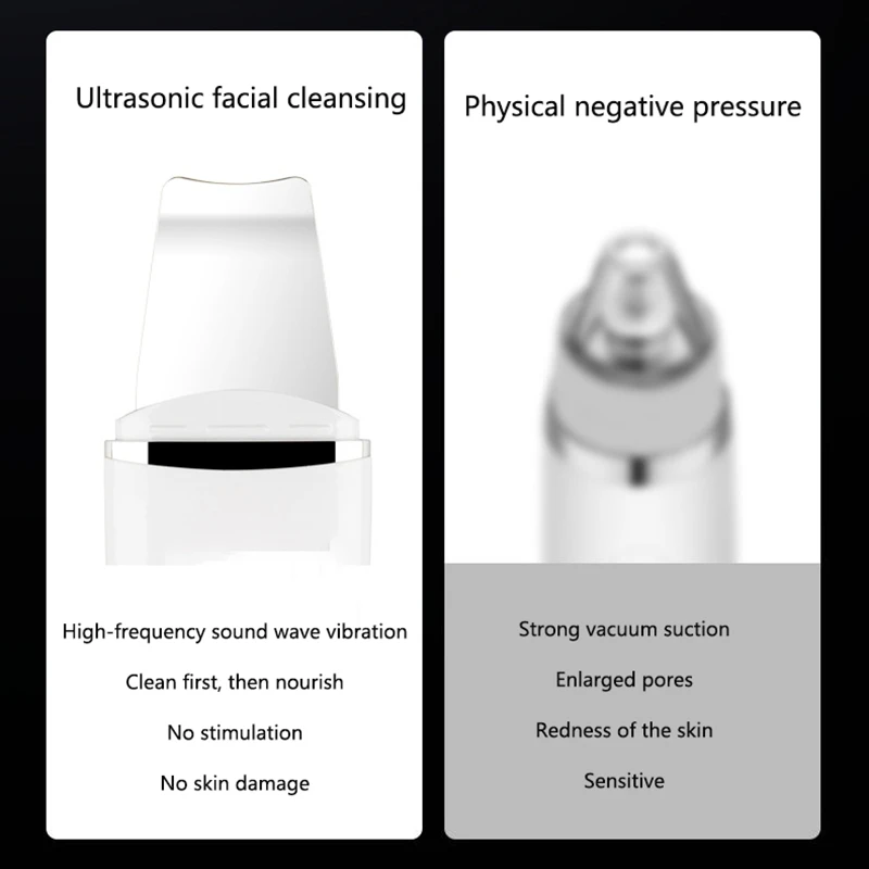 ﻿   Dispositivo di bellezza Elettrico Cura della pelle del viso Rimozione di punti neri Pulizia dei pori Aspirapolvere Detergente per pori del viso