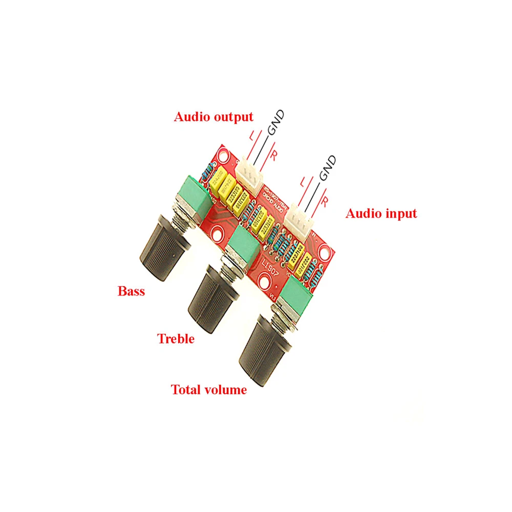 HIFI Amplifier Passive Tone Board Bass Treble Volume Control Pre-amplifier Module Preamp Board E3-001