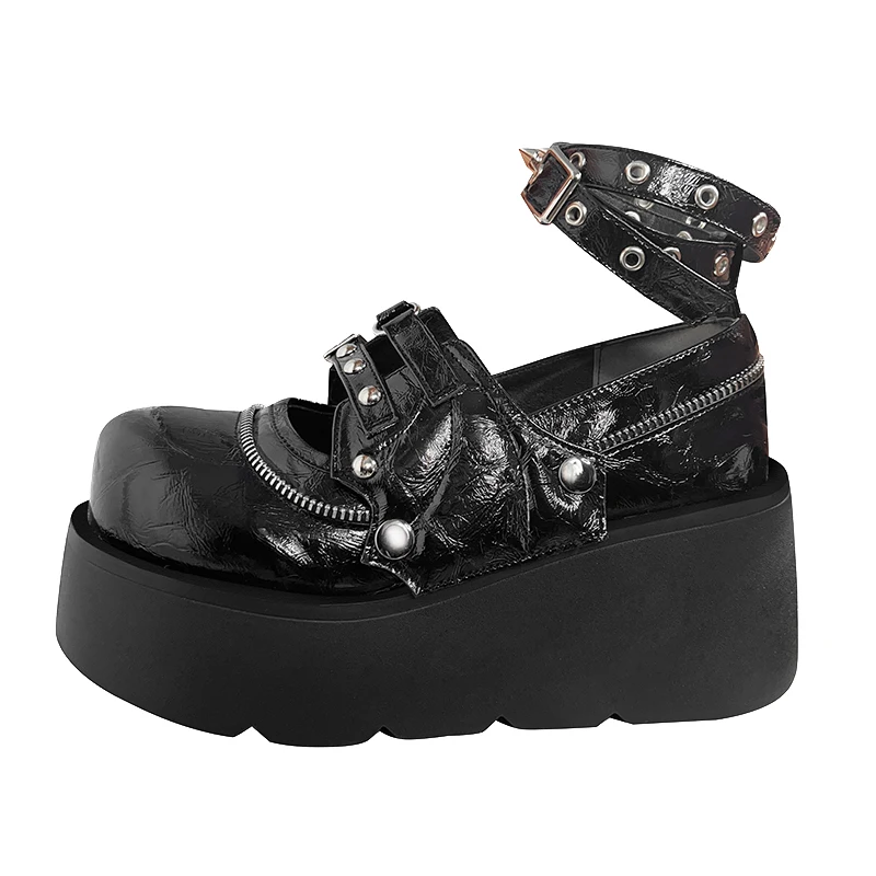 Cos Twin Shadow Punkcat Original Punk Thick Sole Shoes Y2k Subcultural Spicy Girl Gothic Lolita Songcake Shoes