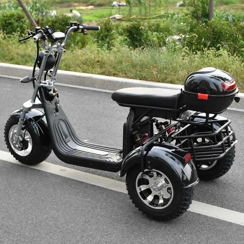 China 3wheel Three speed regulation Charge Power Mobility Scooter three wheel electric bike tricycle adult motorcycle