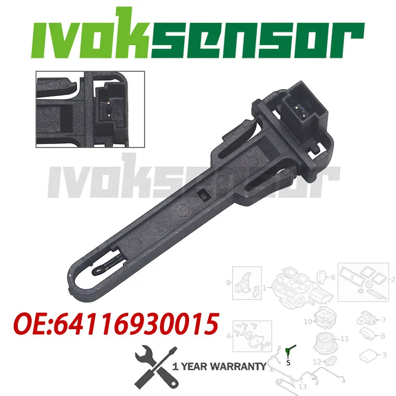 

Car A/C Evaporator Interior Air Temperature Sensor For Peugeot 308 3008 DS5 DS3 Citroen C5 BMW 6445YY 64116930015 64118380673