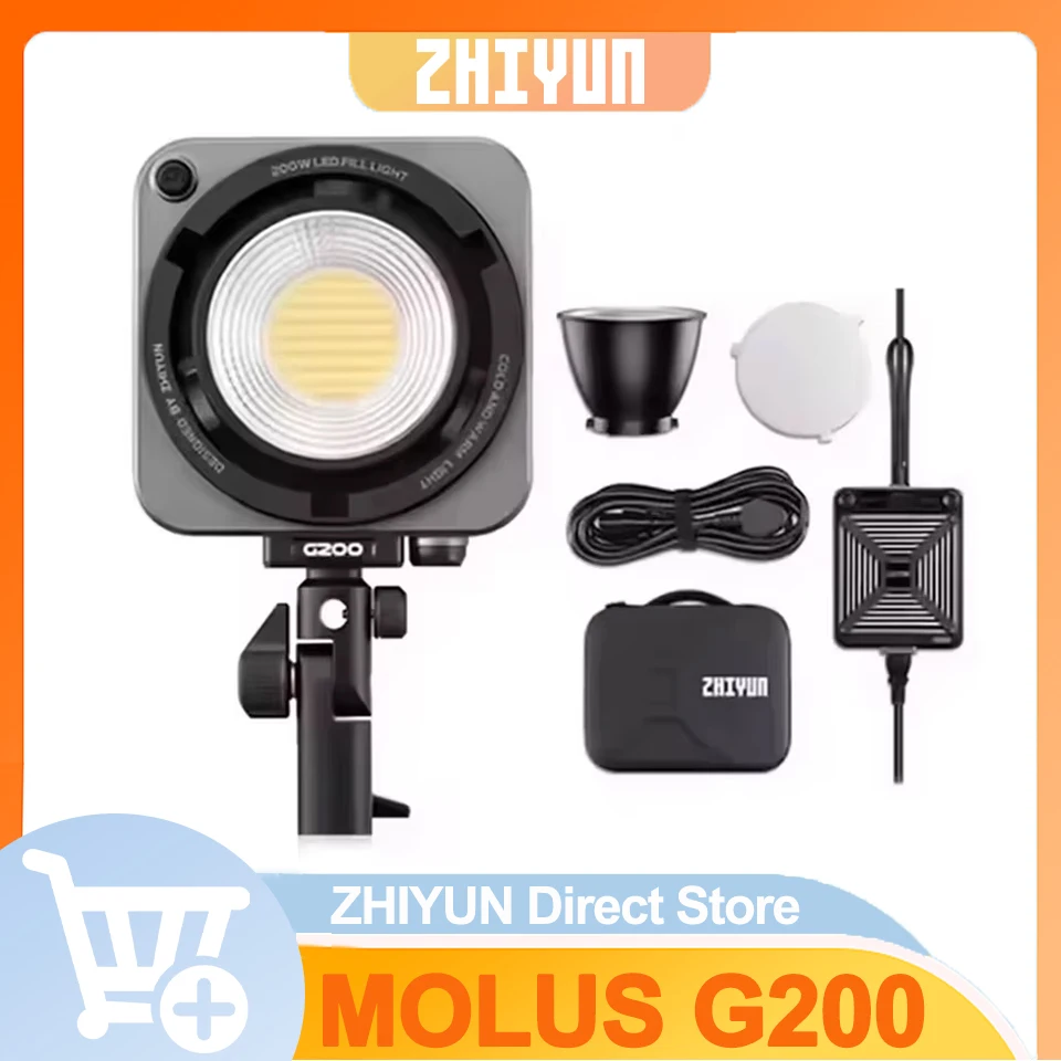 

ZHIYUN MOLUS G200 видеосвет 200 Вт светодиодное освещение для фотосъемки заполняющий свет для фотостудии видео живая съемка на открытом воздухе