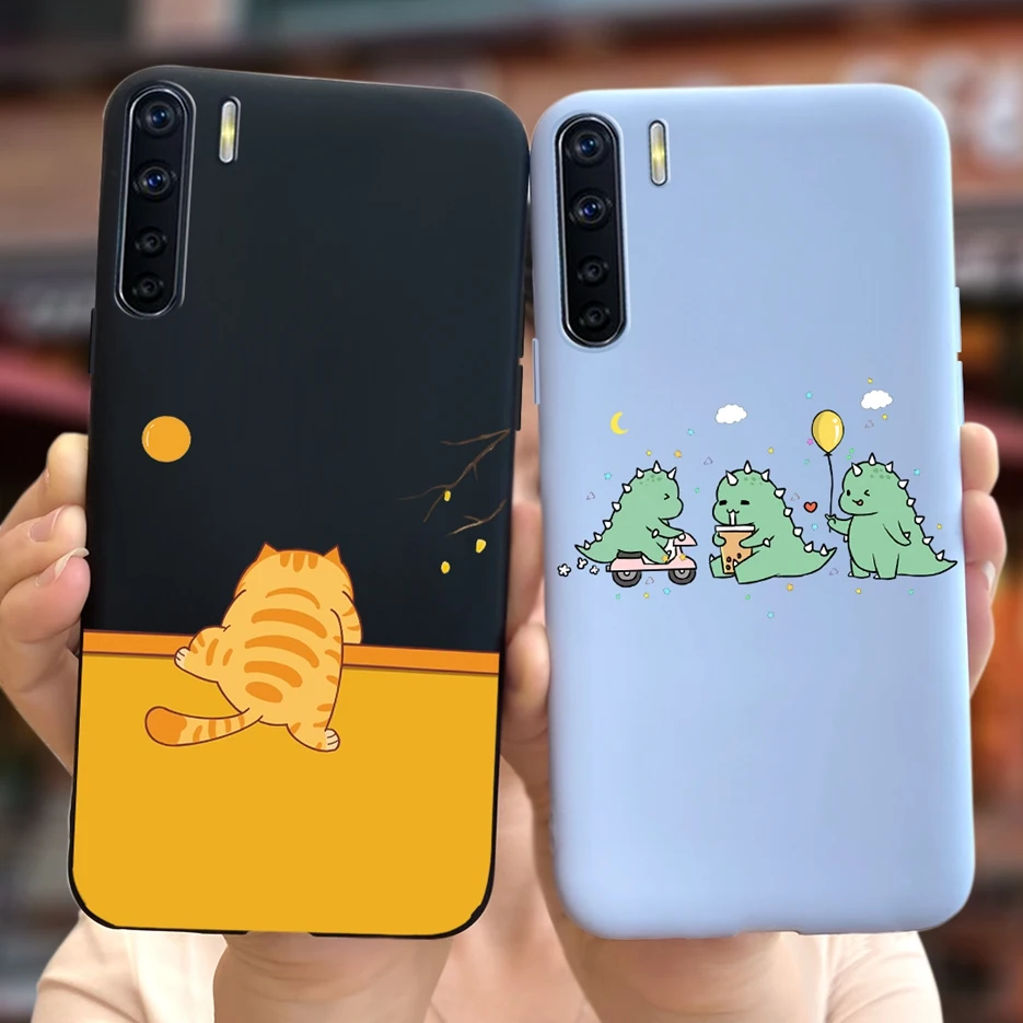 For Oppo A91 Case Oppo Reno3 CPH2043 Cute Astronauts Cartoon Cover Soft TPU Phone Case For Oppo F15 Reno 3 OppoA91 Fundas Bumper