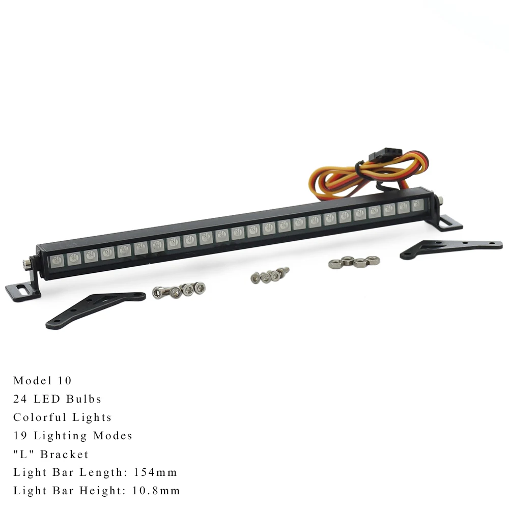 4.8-7.4V Dak Lamp Wit/Kleurrijke Led Licht Bar Voor Rc Crawler Auto X Maxx TRX4 Bronco 2021 SCX10 Capra RBX10 D90 Wpl C24 - afbeelding 1