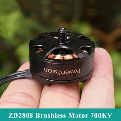 2808 Brushless Motor 700KV ZD2808-V1.9 High Efficiency Disk Brushless Motor DIY Multi-rotor Aircraft Airplane UAV Model