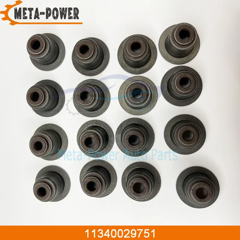 

16PCS/SET Auto Engine Valve Stem Oil Seal For BMW N42 N46 N63 N64 E46 E60~E66 E81 E82 E87 E88 E90~E93 116i 118i 120i 318i 320i