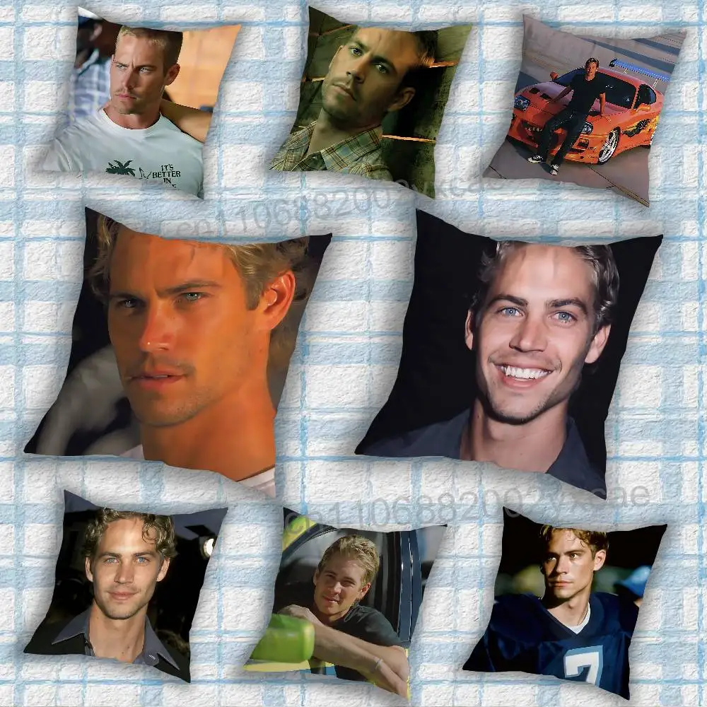 

P-Paul Walker F-Fast7 Pillow Case Sofa Living Room Bedroom Headboard Backrest Cushion Square Cushion Nap Time