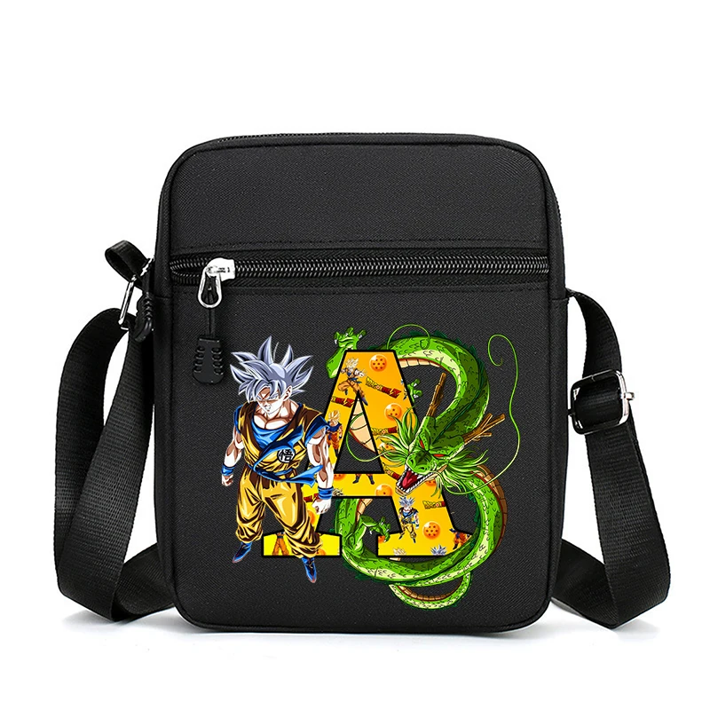 Dragon Ball Goku Shoulder Bag for Adult Man Anime Cartoon Letter Crossbody Bags Canvas Travel Sport Cute Fashion Birthday Gifts
