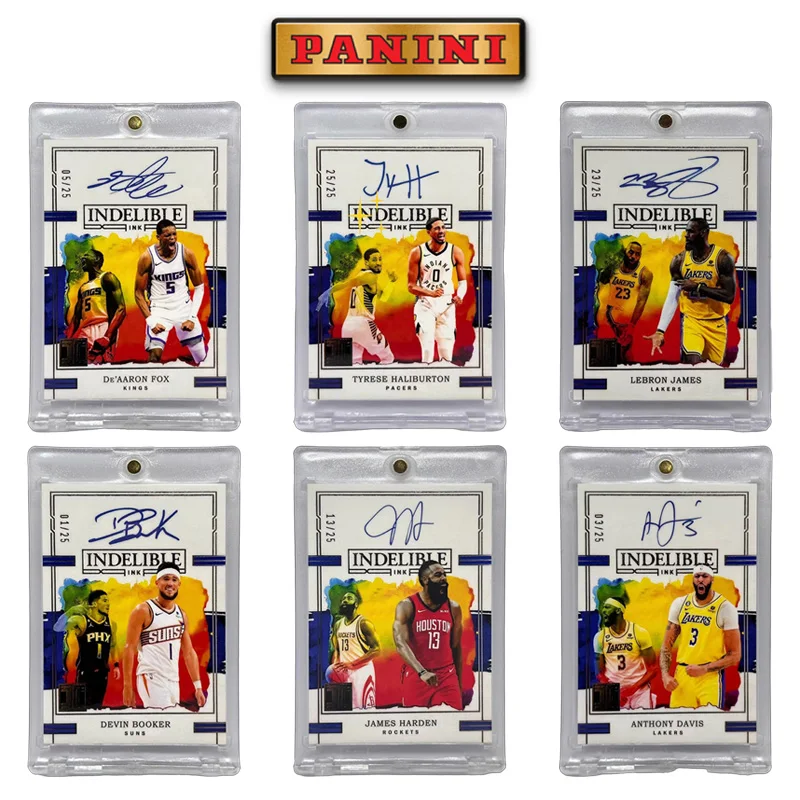 

Panini Nba Несъемные несмываемые чернила Леброн Джеймс Энтони Дэвис Харден Diy Баскетбольная звезда Автограф Коллекционная карточка Кирпичи Подарок