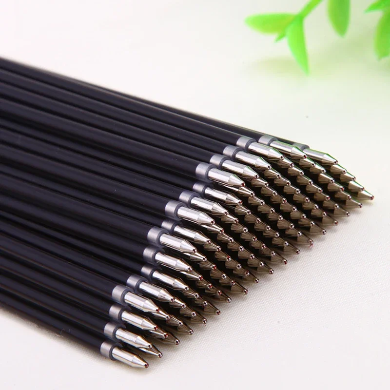 100pc 0.7mm Bullet Head Ballpoint Pen 140mm Refill Black Red Blue Ink Student Office Writing School Supplies Kawaii Stationery