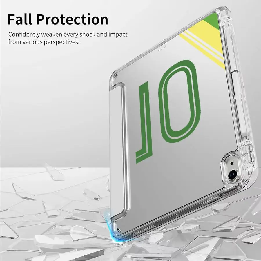 FootBall Number Y-Fold Holder Cover Tablet Case For iPad Pro 11th 10th 9th 8th 7th 12.9inch Air 4 5 M3 M2 1 2 M4 11inch Pro 2025