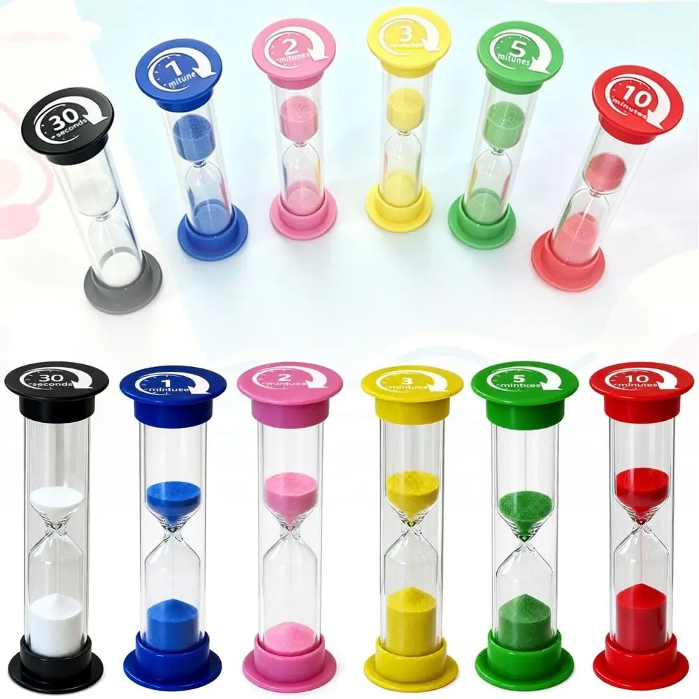 Multiple Durations Sand Timer 30 Second Multicolor Hourglass Timer Anti-fall 1/2/3/5/10 Minutes Plastic Hourglass Home Use