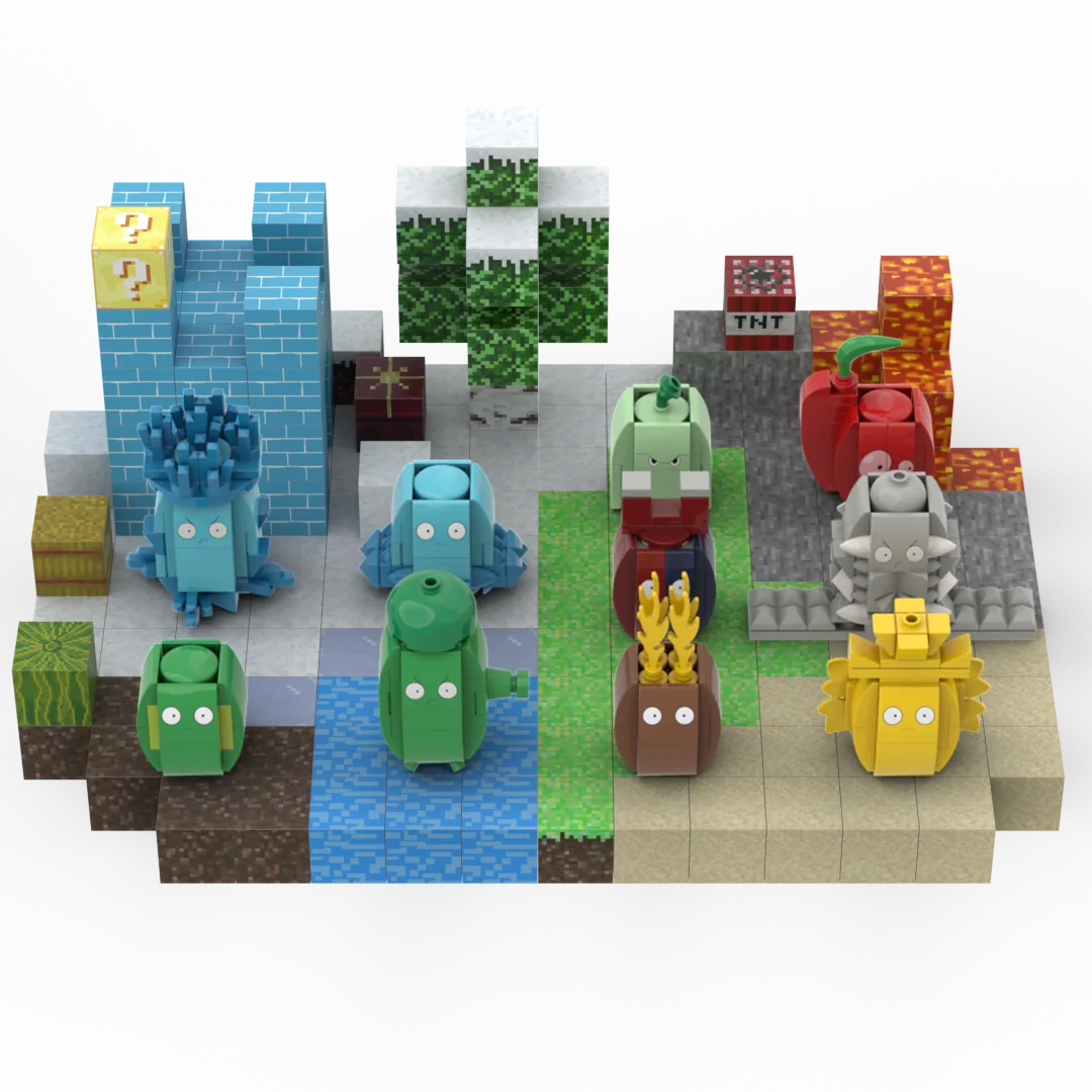 نباتات جديدة مقابل الكسالى مكعبات بناء مغناطيسية Peashooter SunFlower Chomper تجميع عمل نموذج دمية لعبة للأطفال