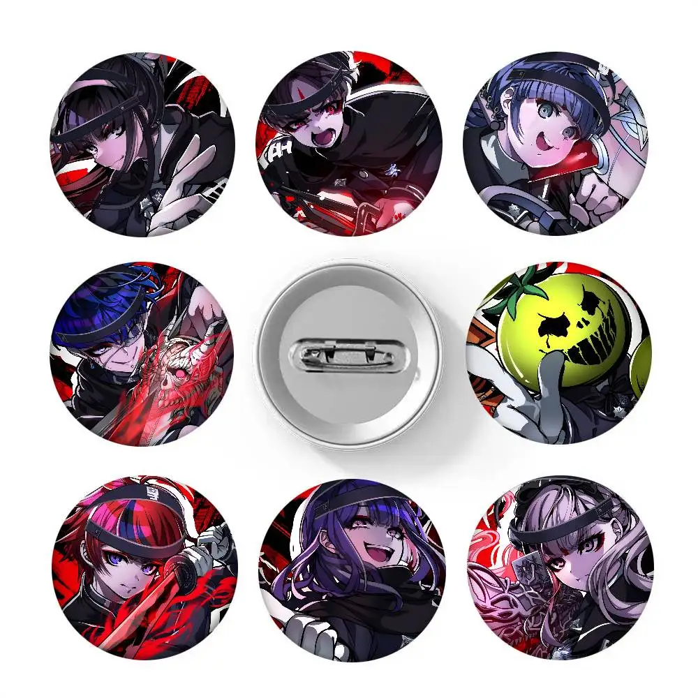 Anime Game The Hundred Line Round Badge Lapel Pin Backpack Clothing Jewelry Accessories Gift Brooch