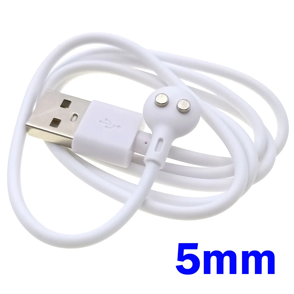 2Pin Magnetic Charging Cable center spacing 5mm Magnet Suctio USB Power charger for Beauty instrument Smart device 80cm