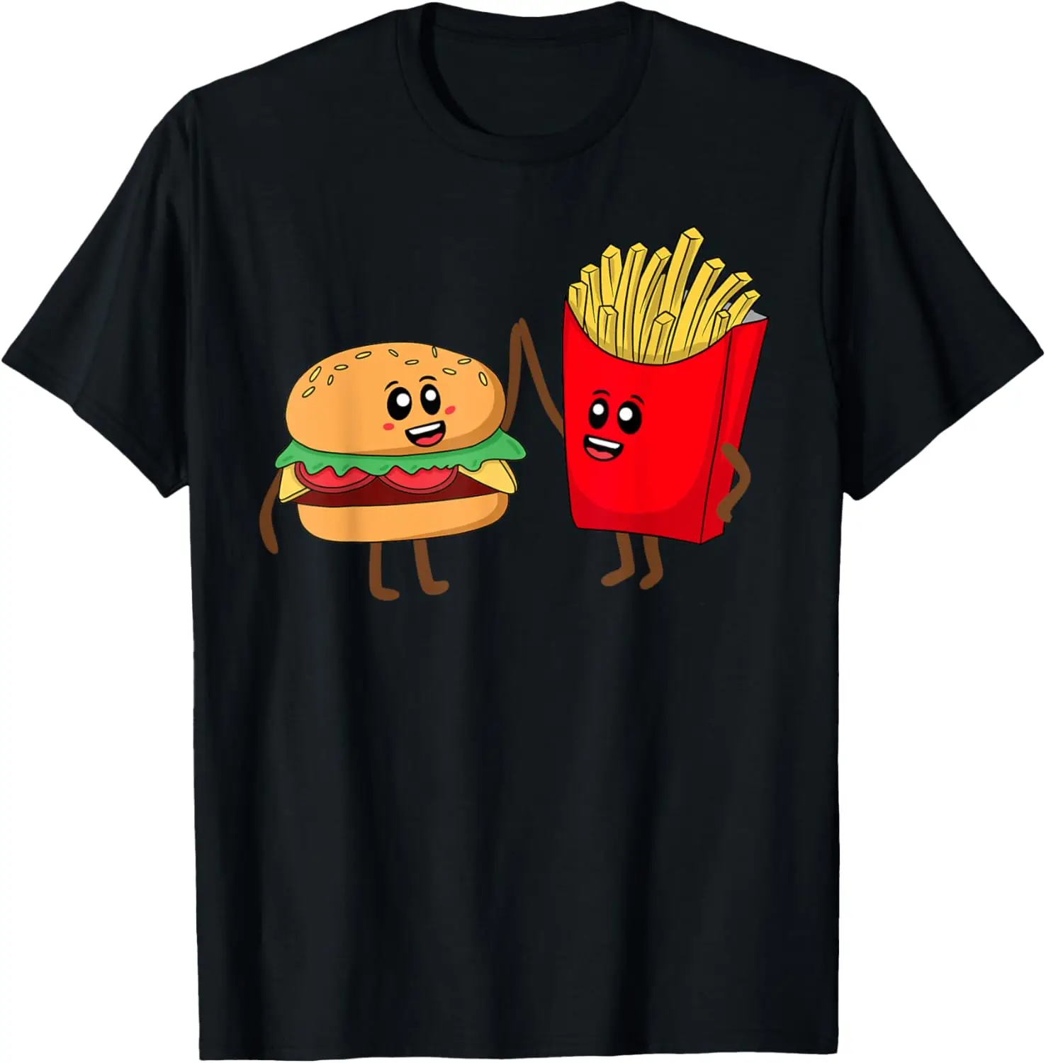 Cool Hamburger For Men Women French Fries Burger Lover T-Shirt