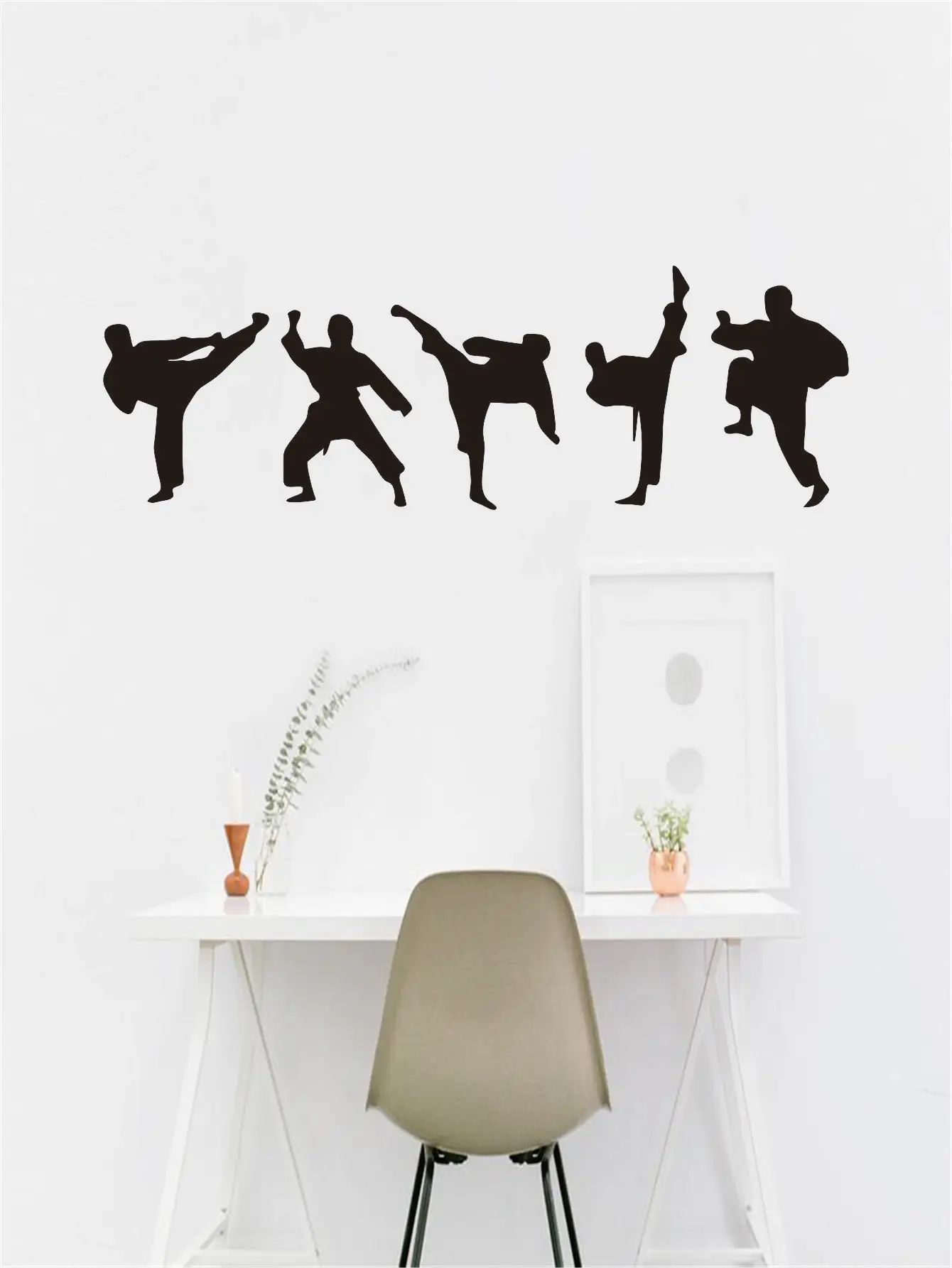 Vinyl  Self-Adhesive Removable Taekwondo A Martial Art Wall Decal Home Bedroom Living Room kids\' Room Decorative Sticker JZY155