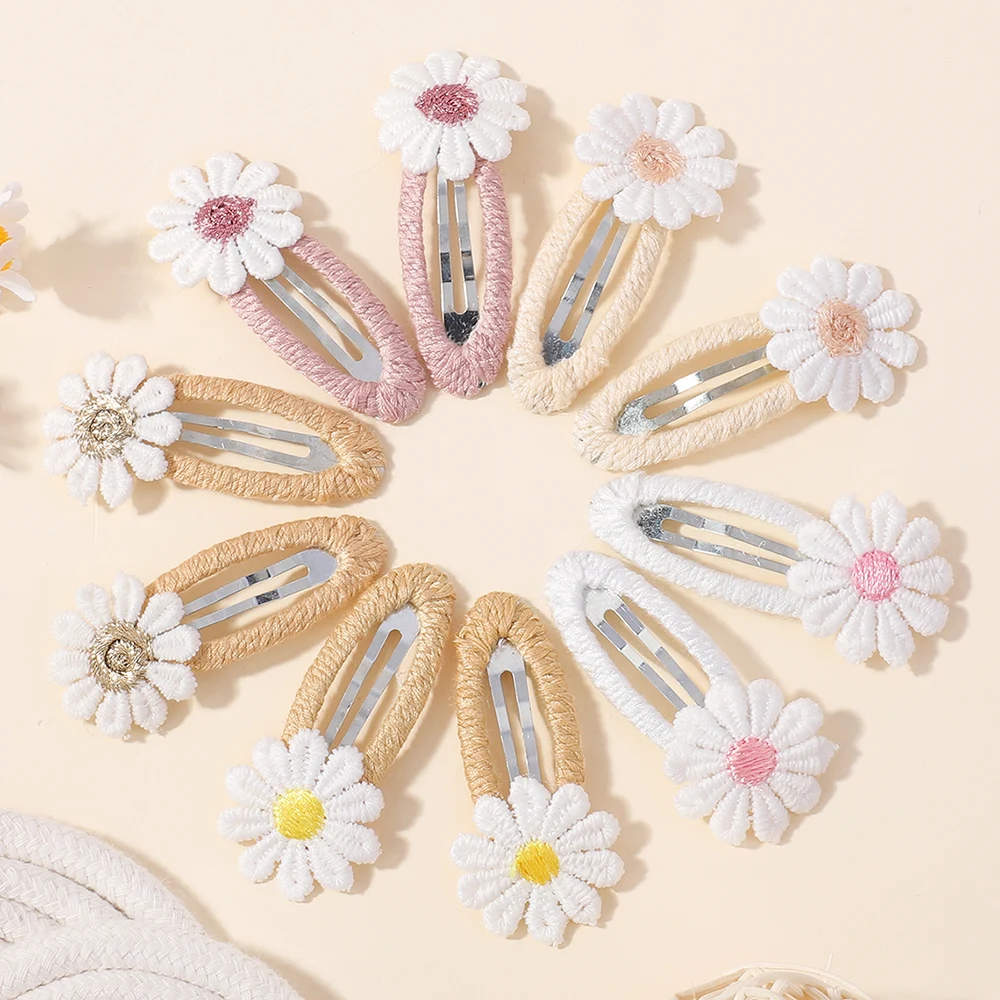 6 stks/set Zoete Kleine Daisy Bloem Haar Clips voor Baby Meisjes Barrette Prinses Haken Haarspelden Hoofddeksels Haaraccessoires 2025