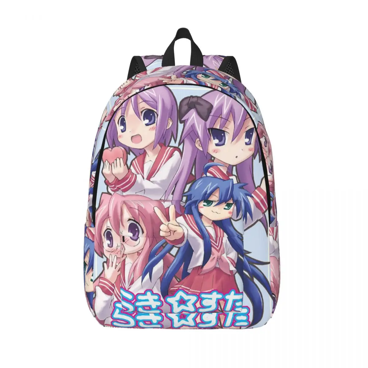 

Lucky Star Campus Anime Cartoon Student Backpack School Bag Hiking Travel Daypack for Men Women Bookbag Shoulder Bags