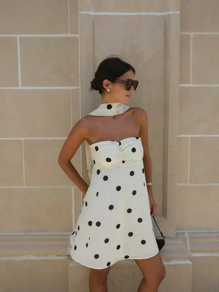 Vestido Acampanado Oblicuo Mujer