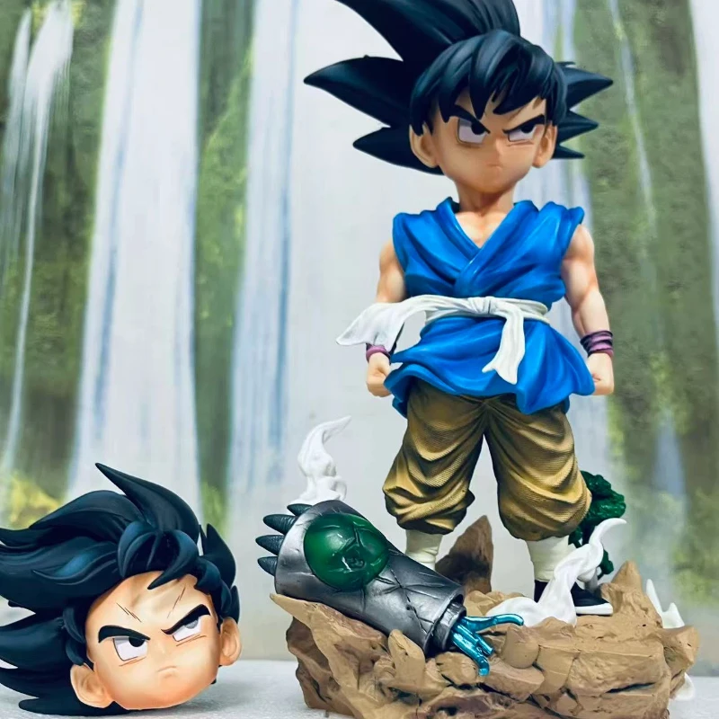 

Новая аниме-фигурка Dragon Ball GT Гоку, 26 см, с двумя сменными головами, статуэтка из ПВХ, коллекционная модель, игрушка, украшение для рабочего стола, подарок